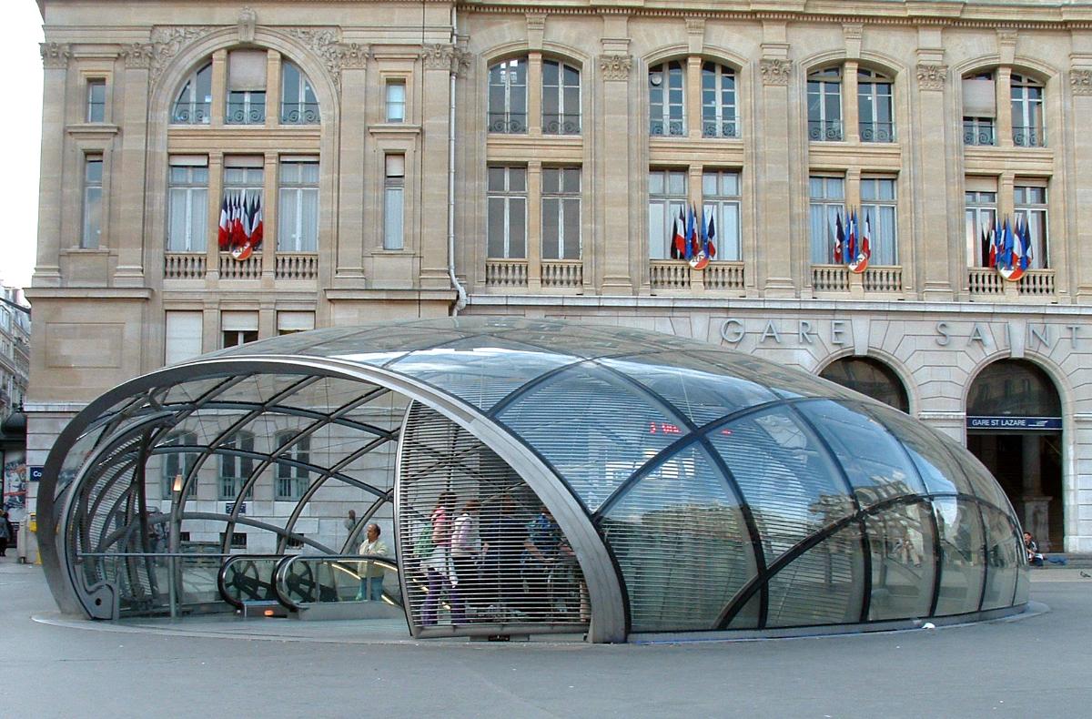 MÃ©tro de ParisStation Saint-Lazare - Nouvelle entrÃ©e de la station.